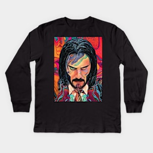 High-Octane john wick Style Kids Long Sleeve T-Shirt